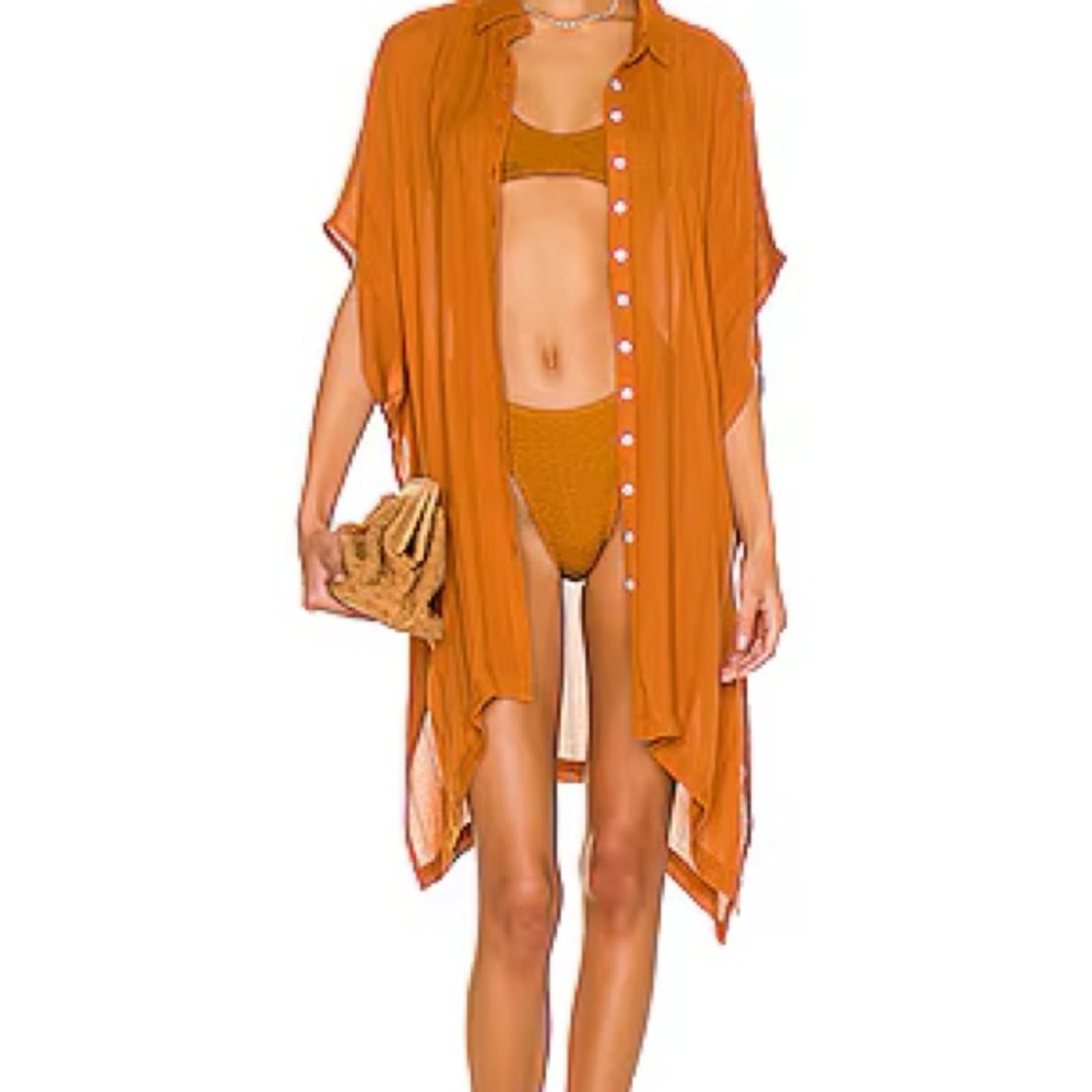 L*Space Rust Button-Up Shirt